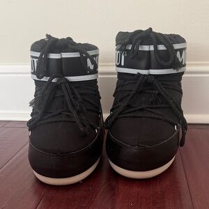 Moon Boot Black and White Winter Boots